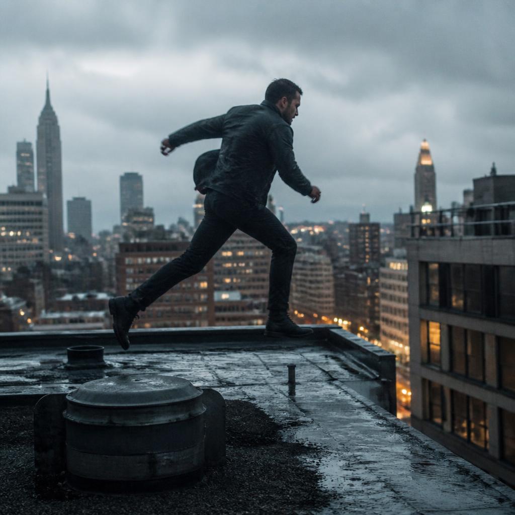 The rooftop chase